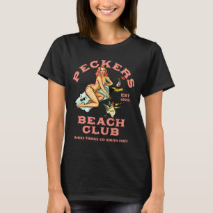 Peckers Beach Bar Summer nup Girl Trocal Vacation T-Shirt
