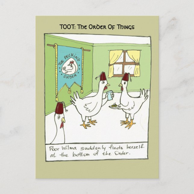 Pecking Order Postcard (Front)