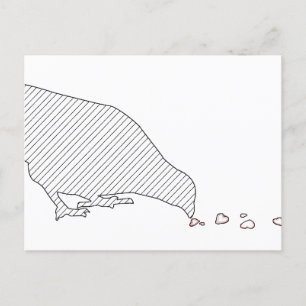 pecking order postcard