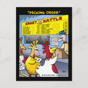 "Pecking Order" Postcard
