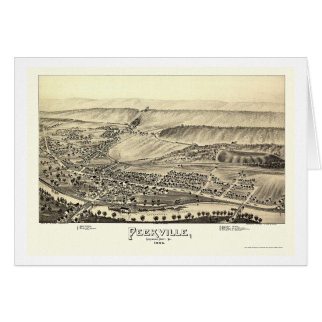 Peckville, PA Panoramic Map - 1892 (Front Horizontal)