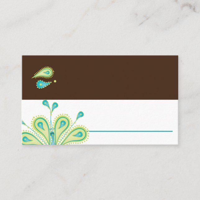 Pecock custom place card (Front)