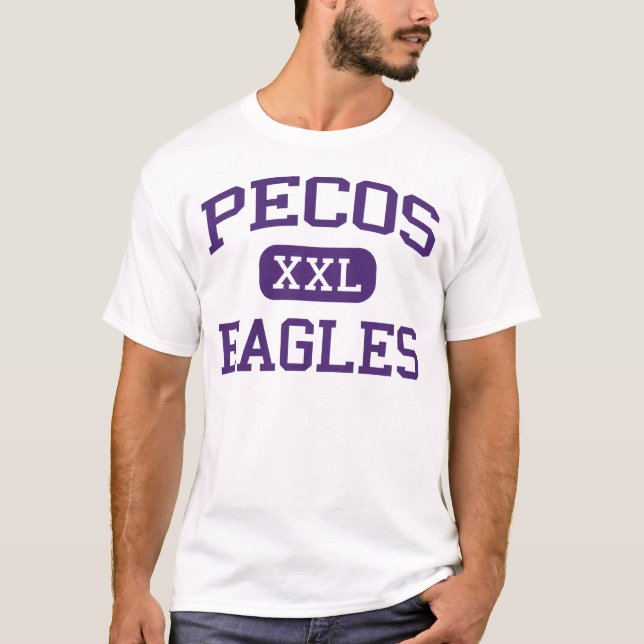 Pecos - Eagles - Pecos High School - Pecos Texas T-Shirt (Front)
