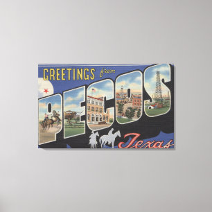 Pecos, TexasLarge Letter ScenesPecos, TX Canvas Print