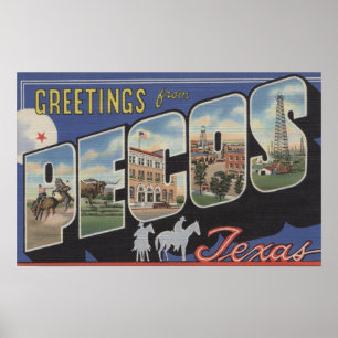 Pecos, TexasLarge Letter ScenesPecos, TX Poster