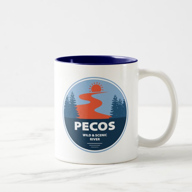 Pecos Wild And Scenic River New Mexico Two-Tone Coffee Mug (Right)