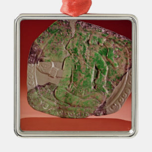 Pectoral of a king from Tikal Site, Guatemala Metal Tree Decoration