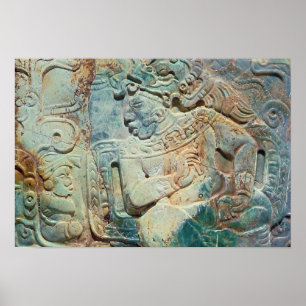 Pectoral of the King and a courtier from Tikal Poster