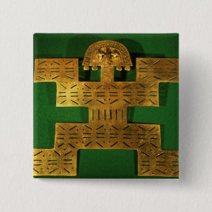 Pectoral ornament of the Tolima Region 15 Cm Square Badge