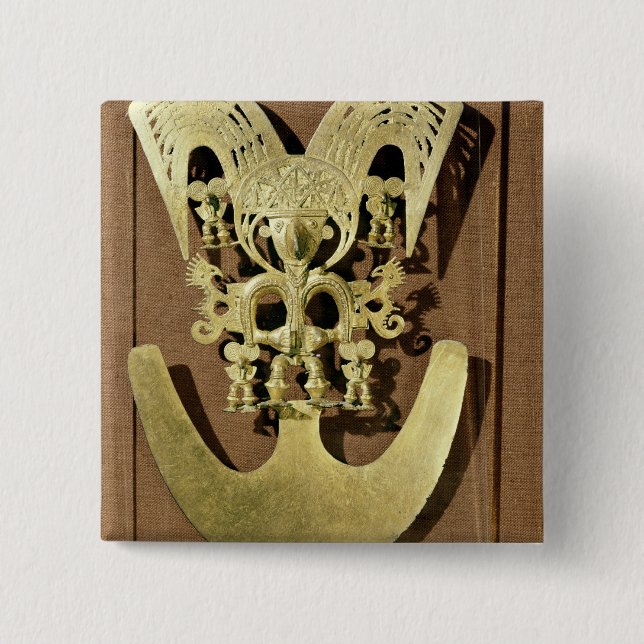 Pectoral, Quimbaya 15 Cm Square Badge (Front)