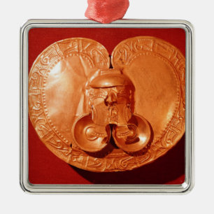 Pectoral with a human face metal tree decoration