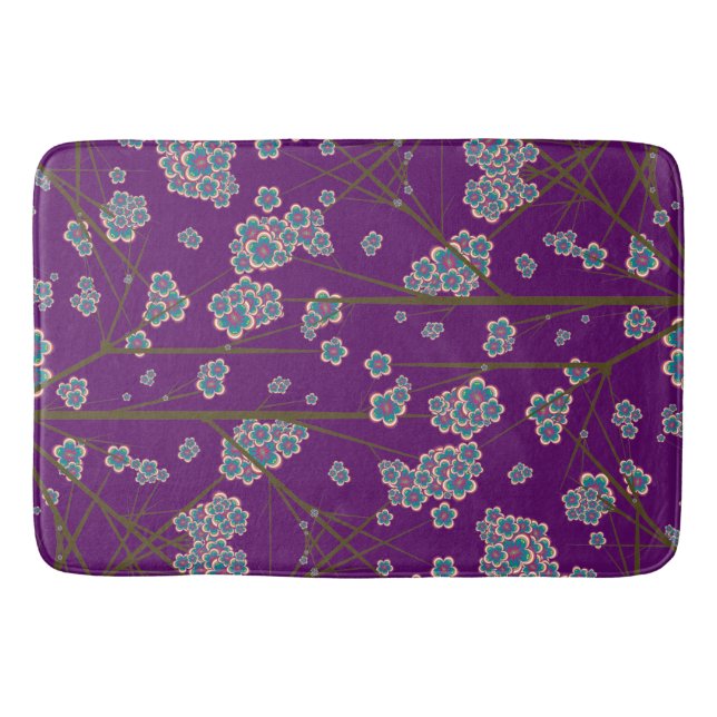 Peculiar Branches Amethyst Bath Mat (Front)