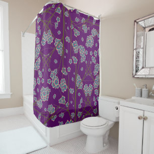 Peculiar Branches Amethyst Shower Curtain