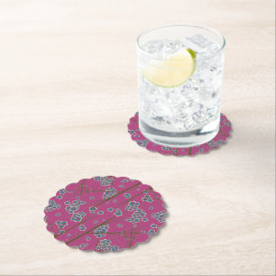 Peculiar Branches Boysenberry Paper Coasters