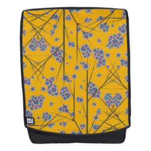 Peculiar Branches Mustard Backpack