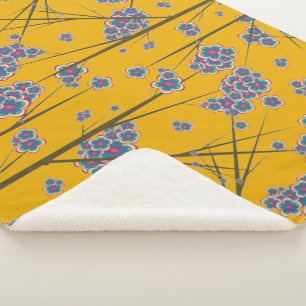 Peculiar Branches Sherpa Blanket