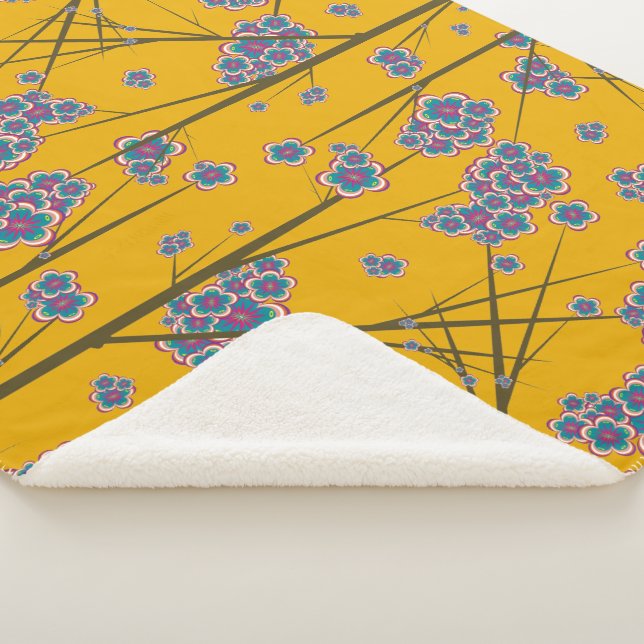 Peculiar Branches Sherpa Blanket (3/4)