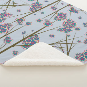 Peculiar Branches Sky Sherpa Blanket