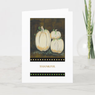 PedagogyGreetings Card: White Pumpkins II Thank You Card