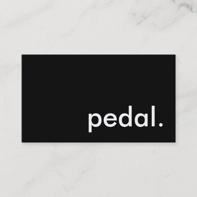 pedal. business card (Front)