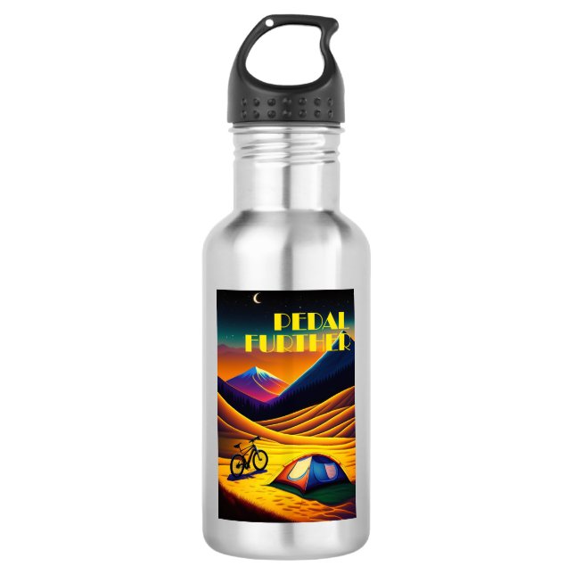 Pedal Further Bikepacking Mountains 532 Ml Water Bottle (Front)