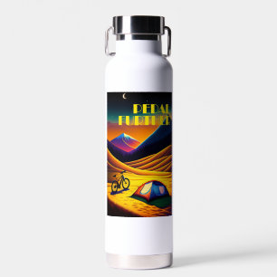 Pedal Further Bikepacking Mountains Water Bottle