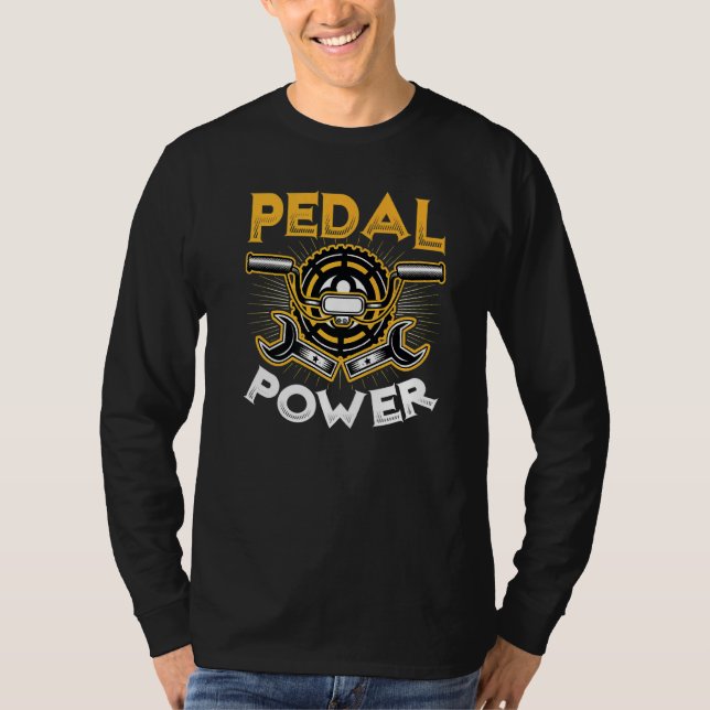 Pedal Power Anti Ebike Bicycle Cycling T-Shirt (Front)
