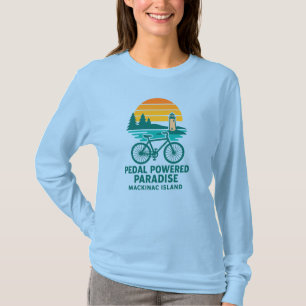 Pedal Powered Paradise Mackinac Island Bicycle T-Shirt