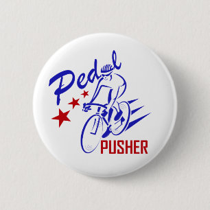 Pedal Pusher 6 Cm Round Badge