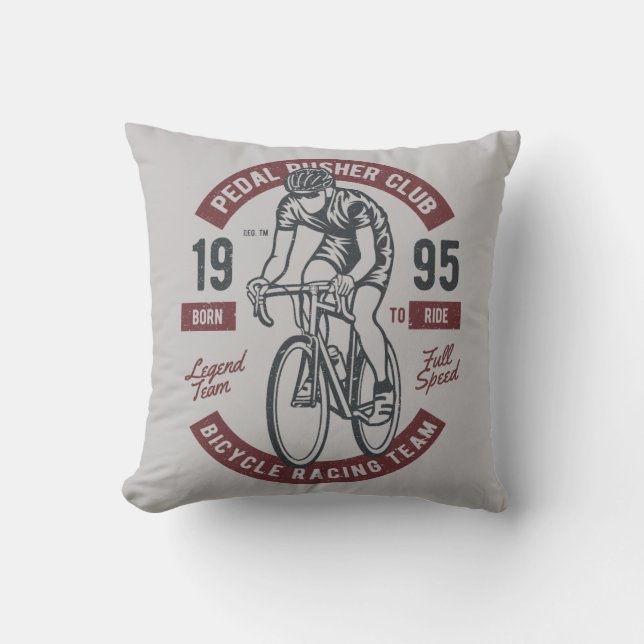 Pedal Pusher Cycling Club | Racing Team Full Speed Cushion (Front)