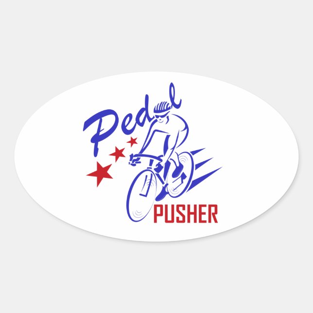 Pedal Pusher Oval Sticker (Front)