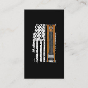 Pedal Steel American Flag US Musician Business Card
