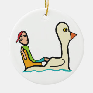 Pedalo Tourist Paddle Boat Ceramic Tree Decoration