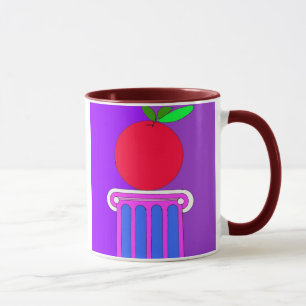 pedastal wih apple mug