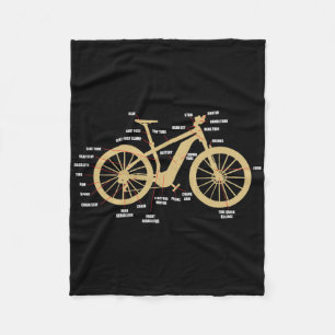Pedelec Bicycle For Cyclists E-bike Parts Cycling  Fleece Blanket