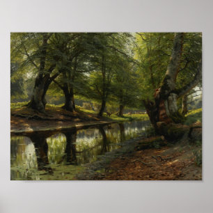 Peder Monsted - A Stream through the Valley Poster