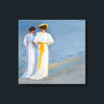 Peder Severin Kroyer - Anna Ancher & Marie Kroyer Canvas Print<br><div class="desc">Anna Ancher and Marie Kroyer on the beach at Skagen - Peder Severin Kroyer,  1893</div>
