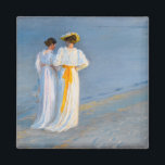 Peder Severin Kroyer - Anna Ancher & Marie Kroyer Magnet<br><div class="desc">Anna Ancher and Marie Kroyer on the beach at Skagen - Peder Severin Kroyer,  1893</div>
