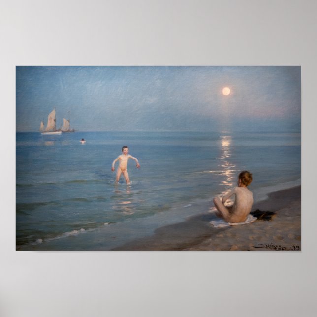 Peder Severin Kroyer - Boys Bathing at Skagen Poster (Front)