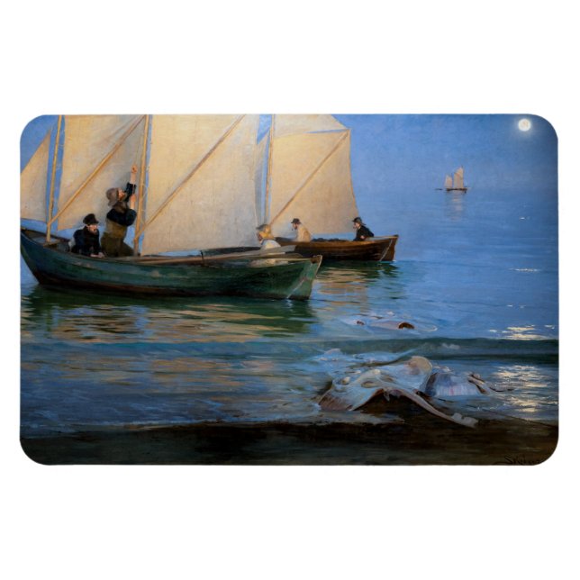 Peder Severin Kroyer - Fishing Boats Magnet (Horizontal)