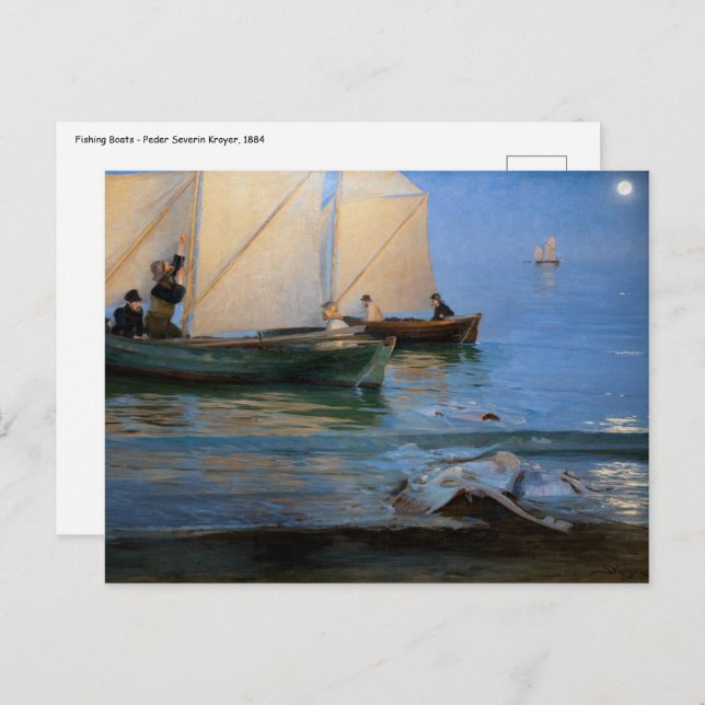 Peder Severin Kroyer - Fishing Boats Postcard (Front/Back)