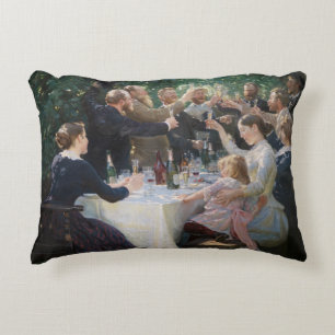 Peder Severin Kroyer - Hip, Hip, Hurrah! Decorative Cushion