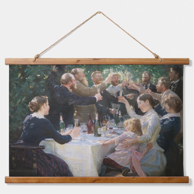 Peder Severin Kroyer - Hip, Hip, Hurrah! Hanging Tapestry (Front)