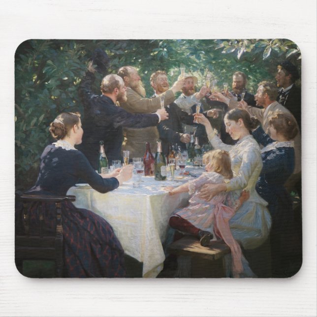 Peder Severin Kroyer - Hip, Hip, Hurrah! Mouse Pad (Front)