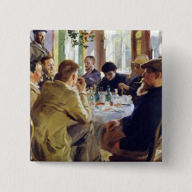 Peder Severin Kroyer - Lunchtime 15 Cm Square Badge (Front)