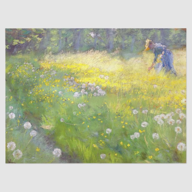 Peder Severin Kroyer - Marie Kroyer in the Garden Tissue Paper (Front)
