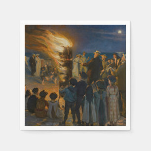 Peder Severin Kroyer - Midsummer's Eve Bonfire Napkin