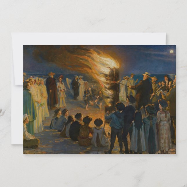 Peder Severin Kroyer - Midsummer's Eve Bonfire Thank You Card (Front)