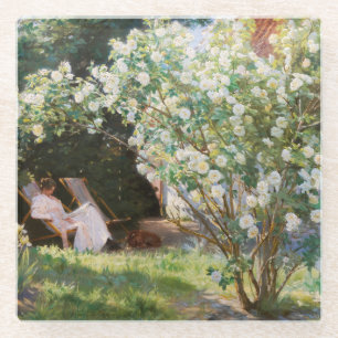 Peder Severin Kroyer - Roses Glass Coaster