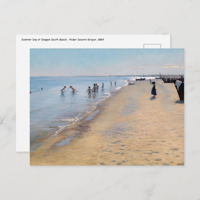 Peder Severin Kroyer - Summer Day at Skagen Beach Postcard (Front/Back)